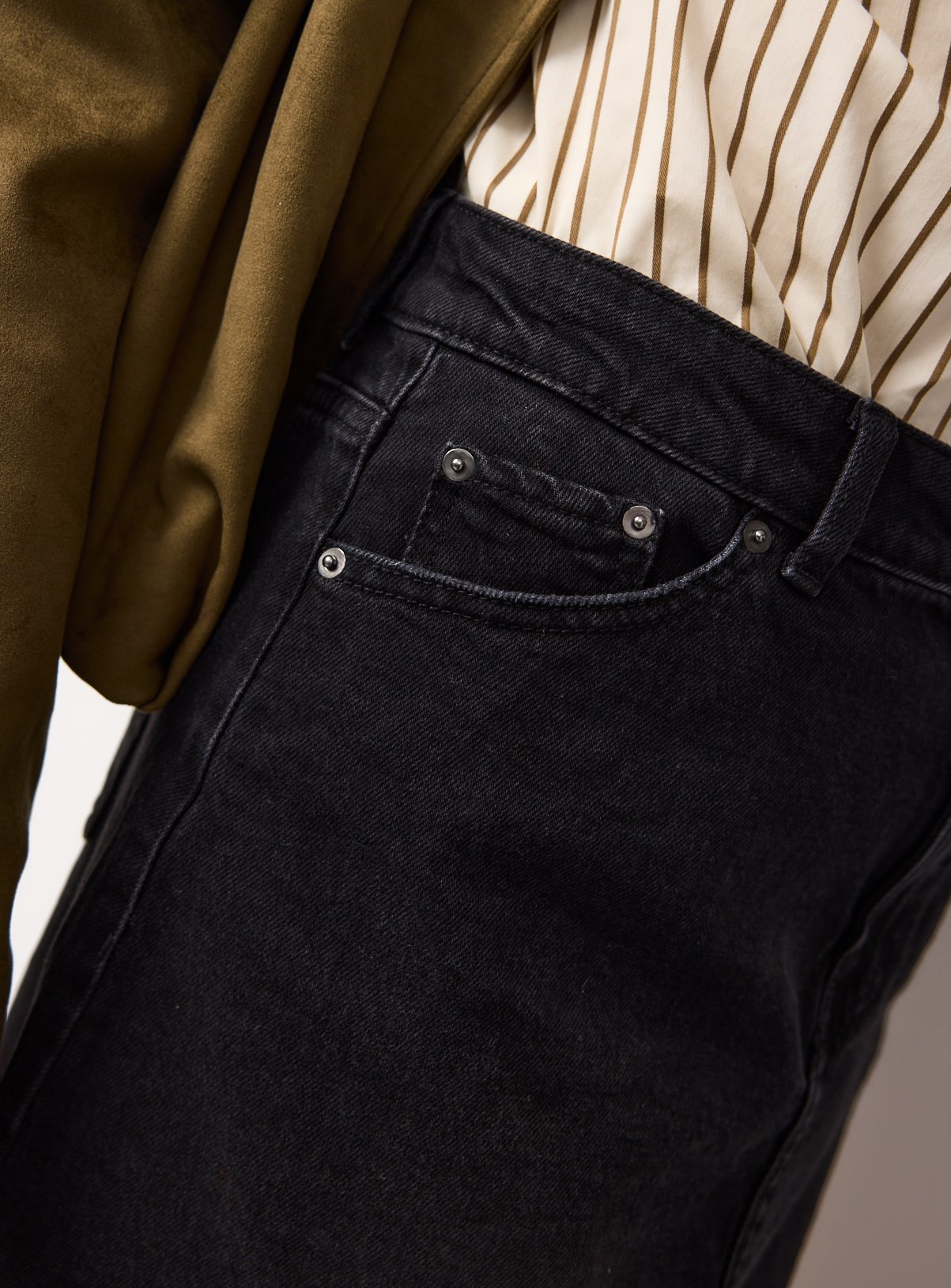 Washed Black Denim Mini Skirt 10 - Image 3 thumbnail