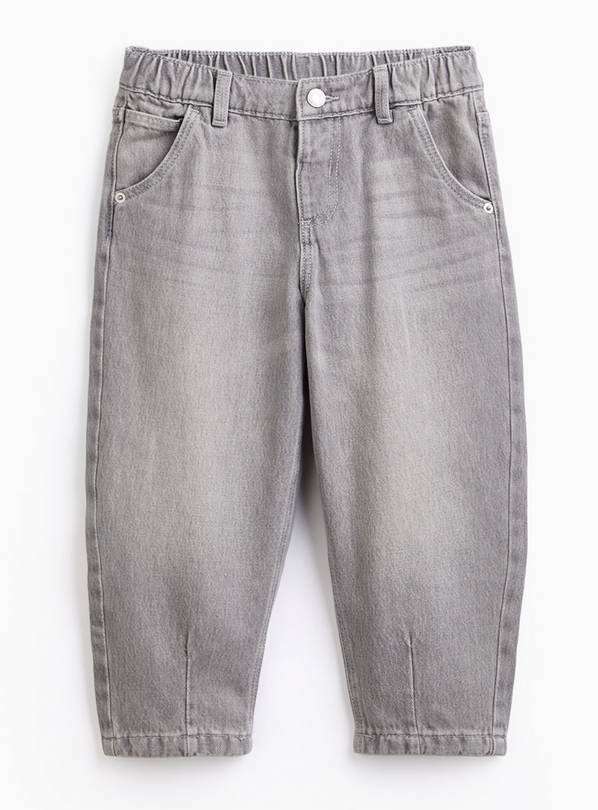 Stonewashed Grey Barrel Leg Jeans 6-7 years