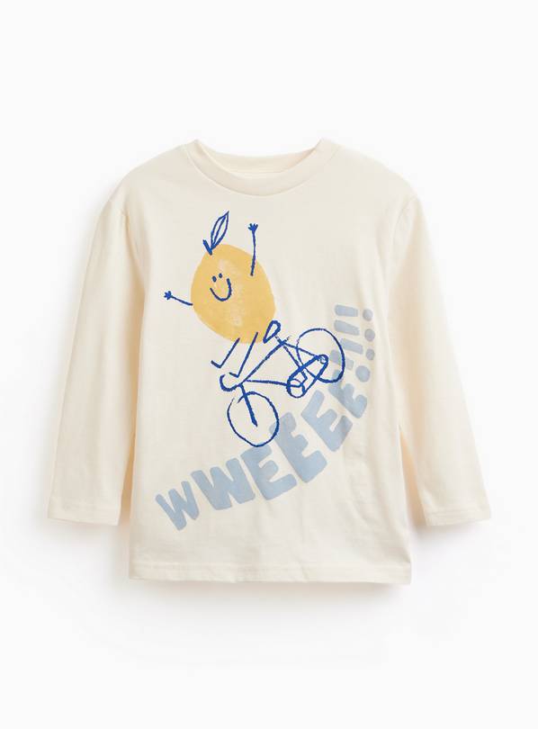 Stonewashed Lemon Print T-Shirt 6-7 years