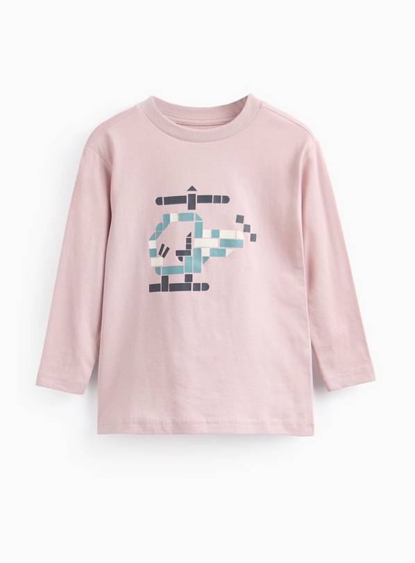 Pink Dino Print Long Sleeve Tee 6-7 years