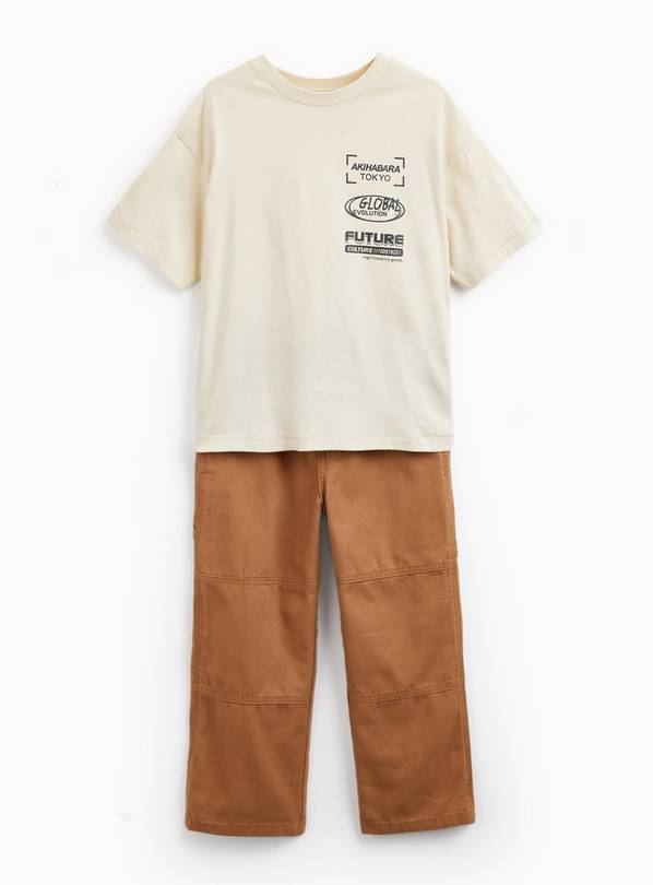 Graphic Print T-Shirt & Trousers Set 8 years