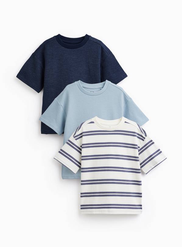Blue Stonewashed T-Shirts 3 Pack 6 years
