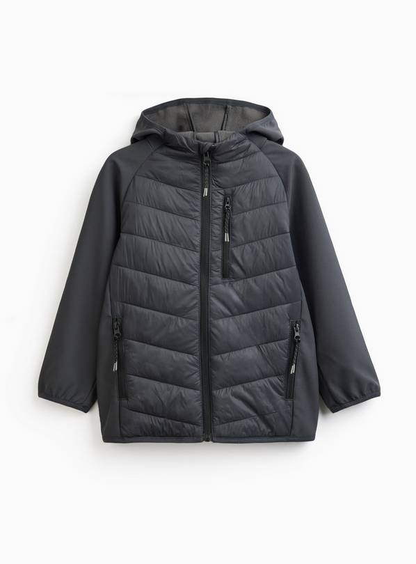 Black Puffer Sweat Jacket 11-12 years