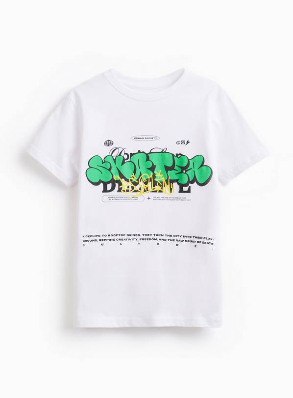 Graffiti Graphic Print T-Shirt 8 years