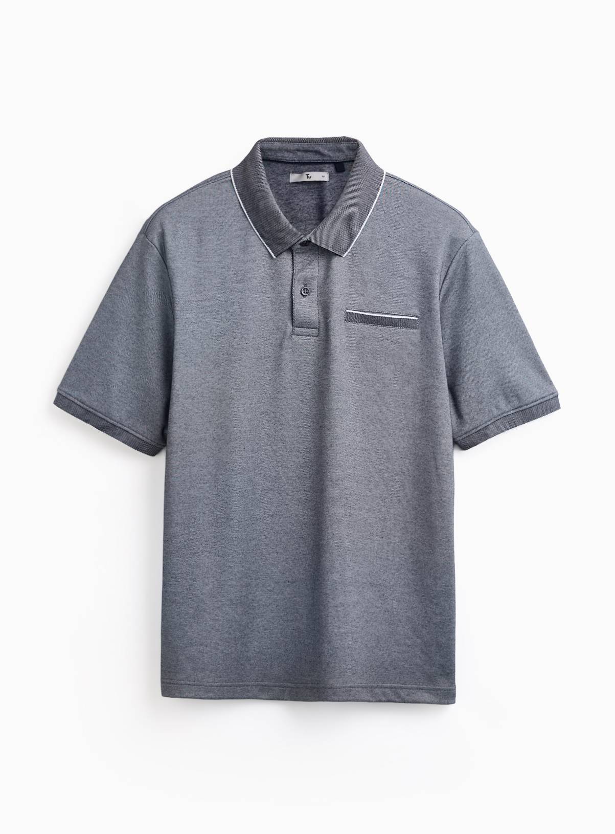 Navy Two Tone Polo Shirt XXXXL - Image 3
