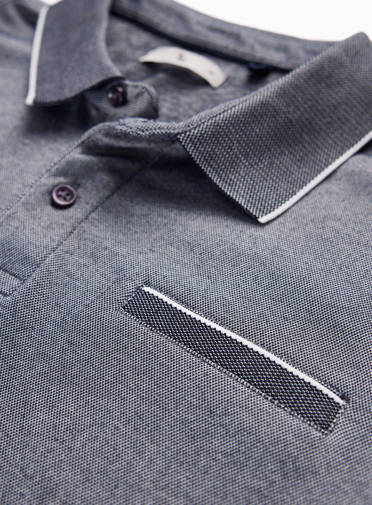 Navy Two Tone Polo Shirt XXXXL - Image 4 thumbnail