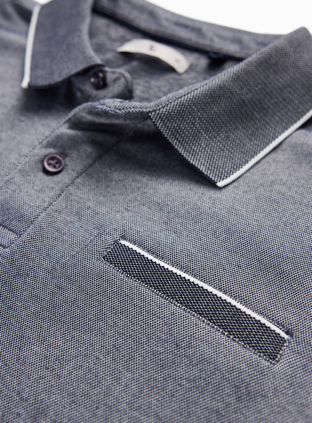 Navy Two Tone Polo Shirt XXXXL - Image 4