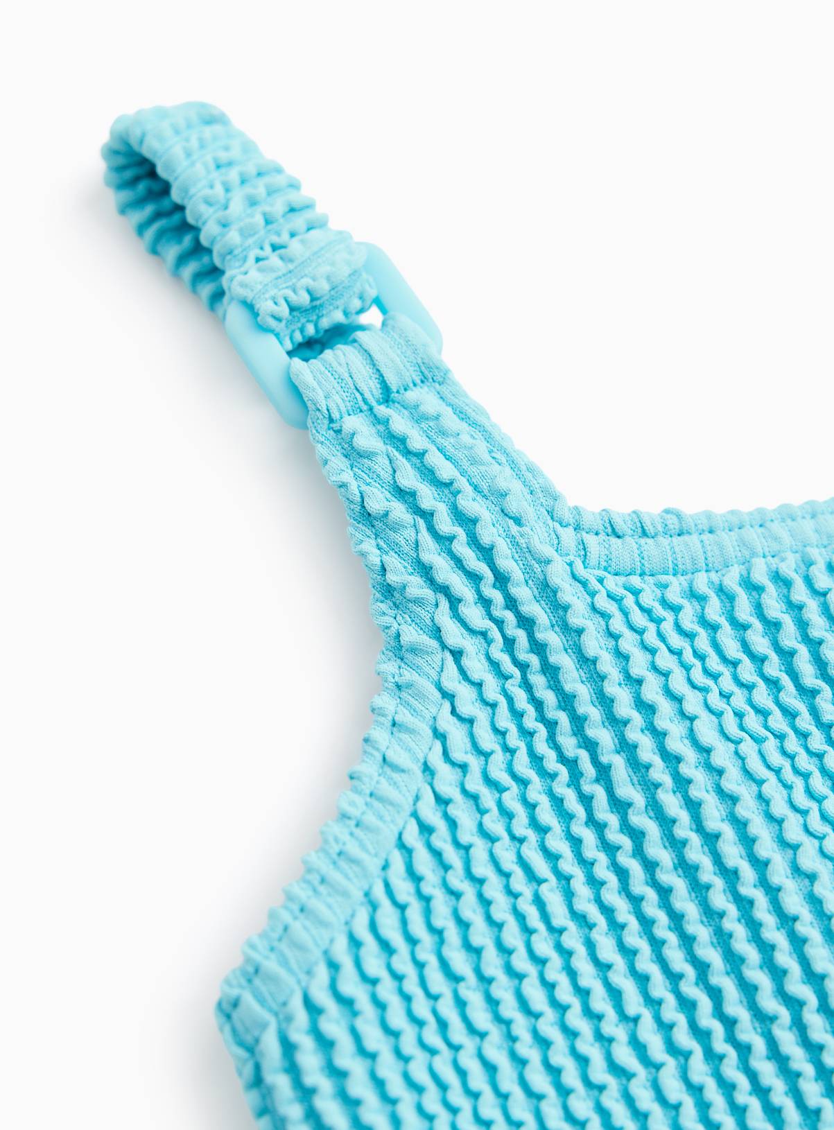 Mini Me Turquoise Square Neck Swimsuit 5-6 years - Image 2