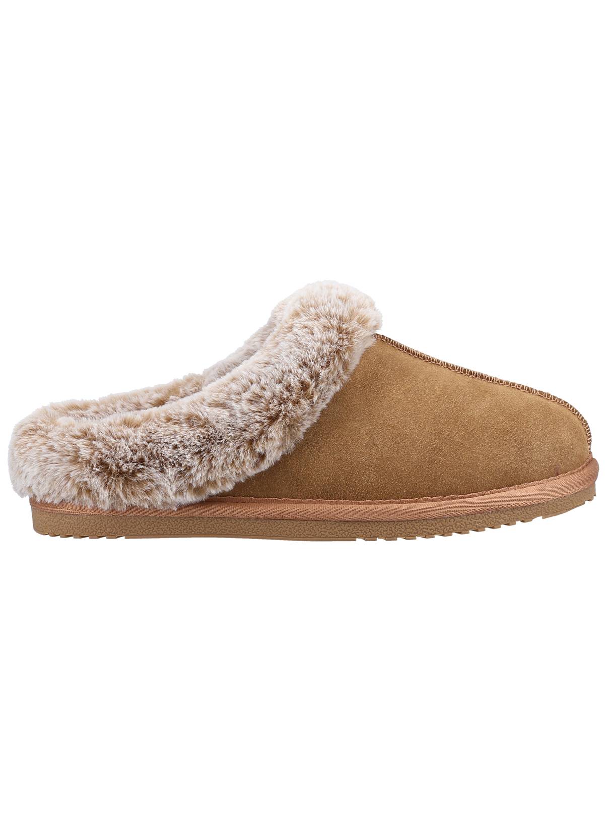 HUSH PUPPIES Amara Suede Slippers Tan 5 - Image 4