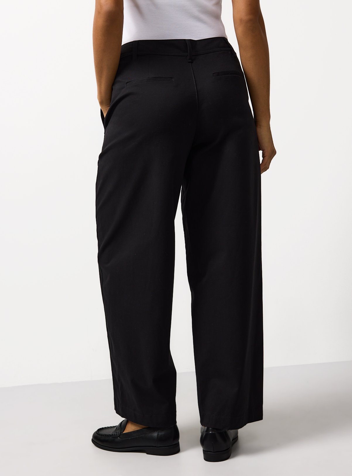 Black Twisted Seam Barrel Leg Trousers 8 - Image 4 thumbnail