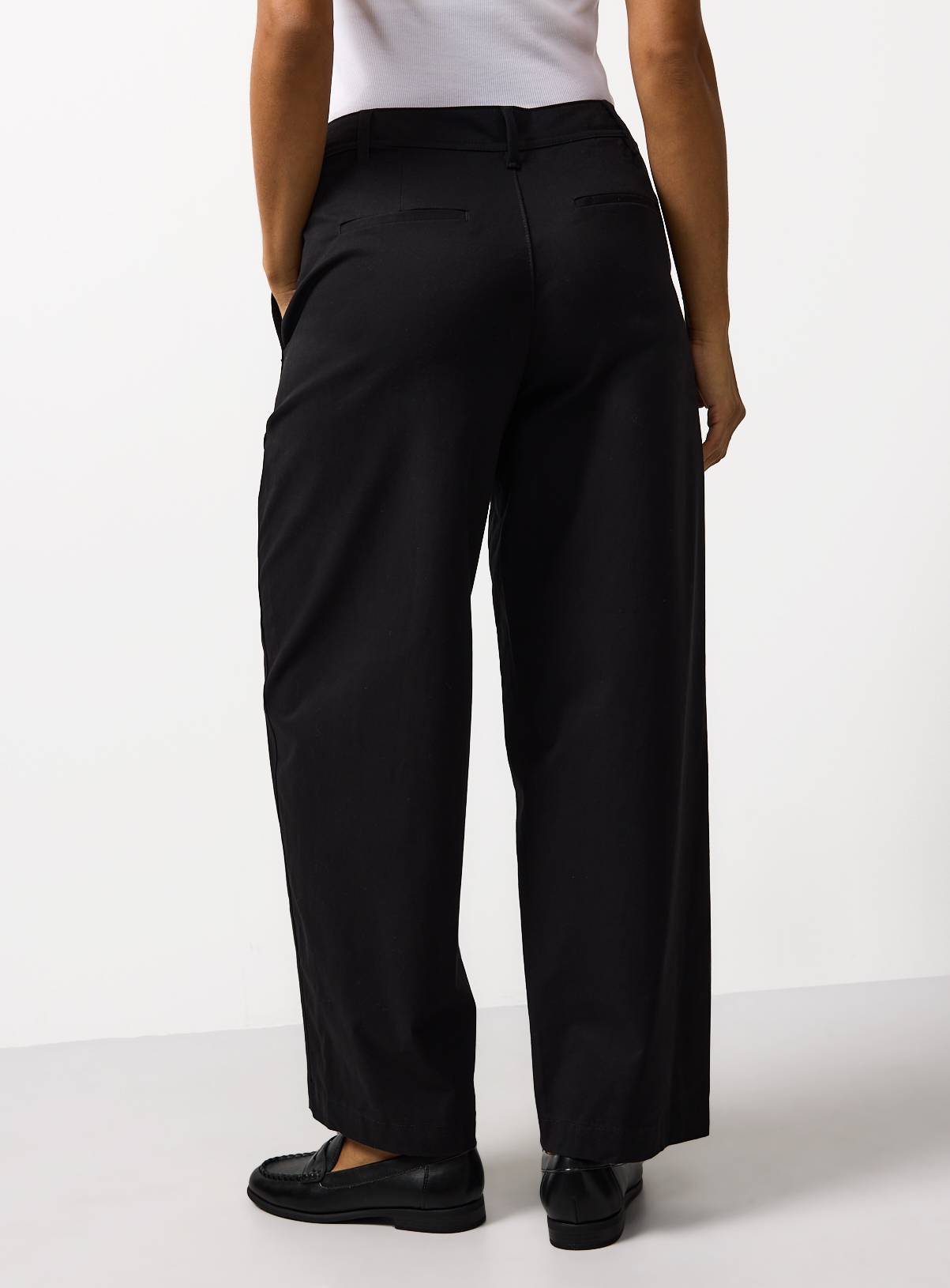 Black Twisted Seam Barrel Leg Trousers 8 - Image 4