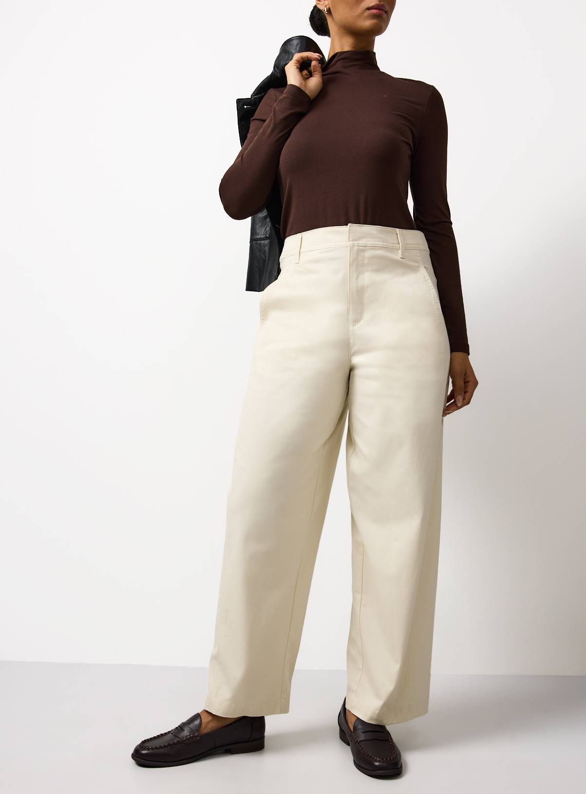 Stone Twisted Seam Barrel Leg Trousers 12 - Image 1