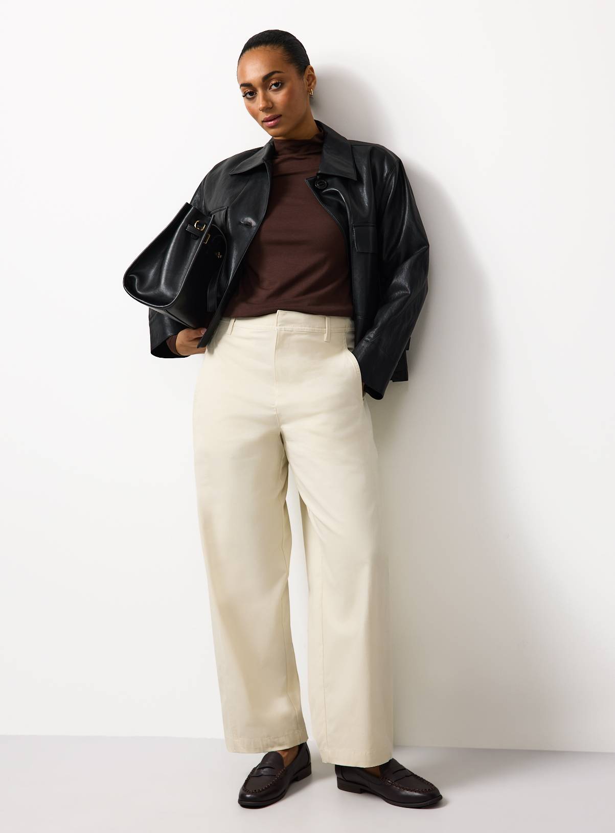 Stone Twisted Seam Barrel Leg Trousers 12 - Image 2