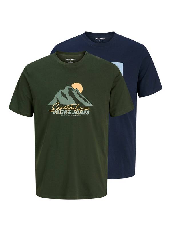 JACK & JONES JUNIOR Jjsun T Shirt SS Crew Neck 2Pack Multipack Junior 14 years