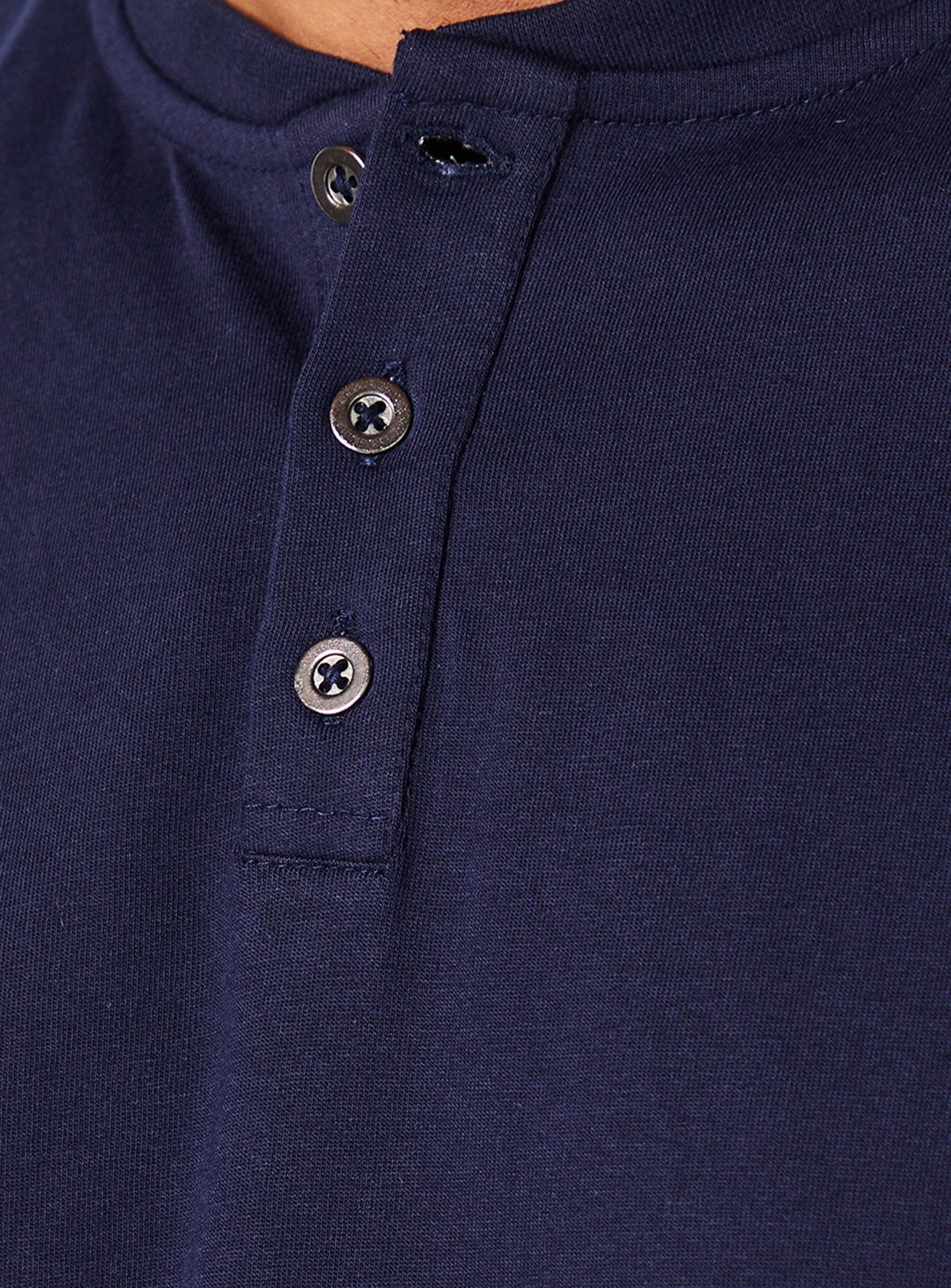 BURTON Navy Grandad Neck T Shirt S - Image 4 thumbnail