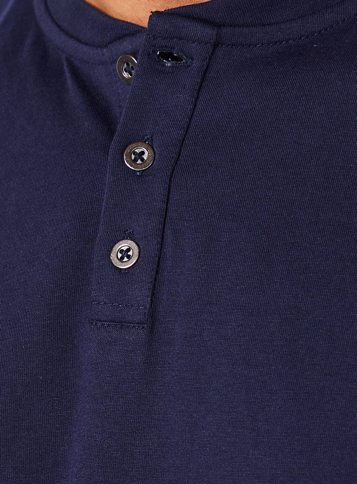 BURTON Navy Grandad Neck T Shirt S - Image 4
