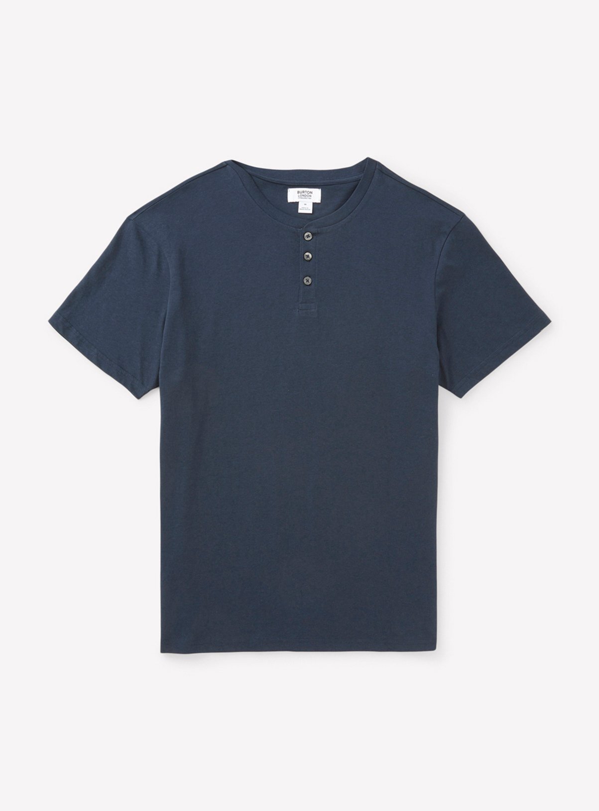 BURTON Navy Grandad Neck T Shirt S - Image 6 thumbnail