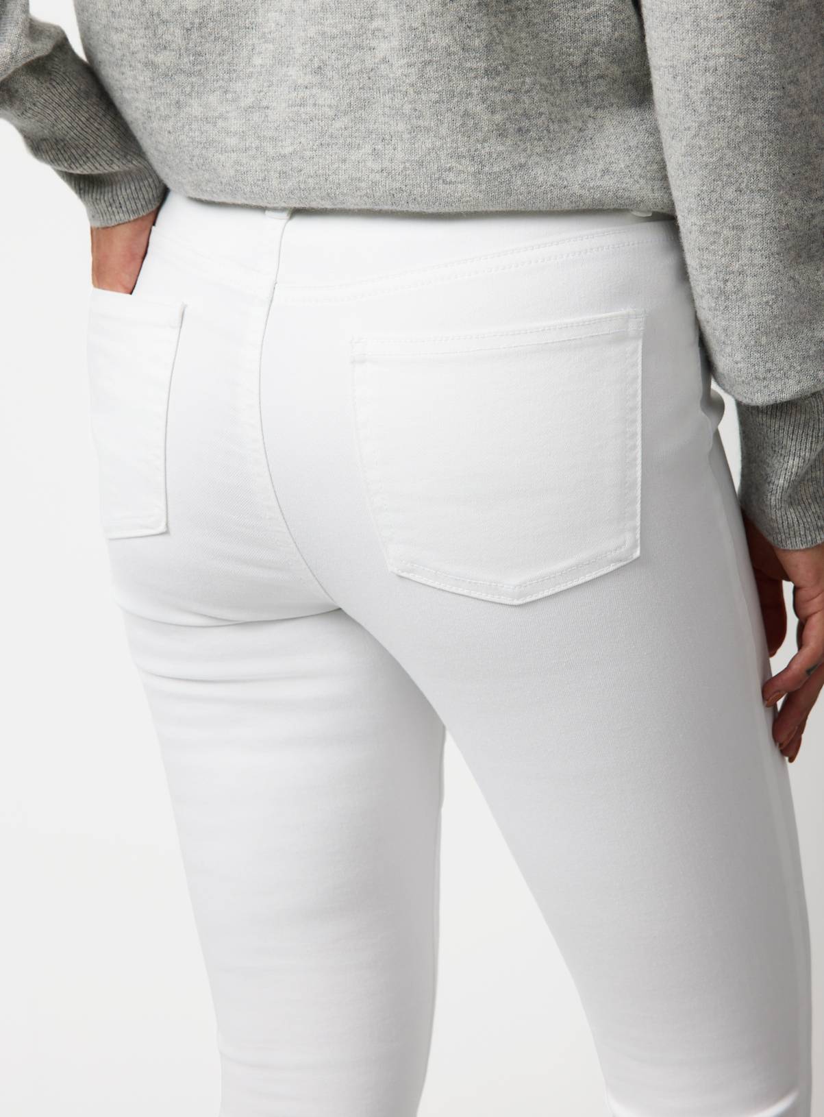 White Mid Rise Jeggings 18 - Image 3