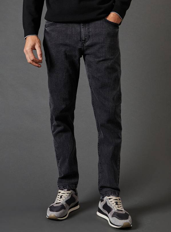 BURTON Washed Black Stretch Slim Fit Jeans 34R