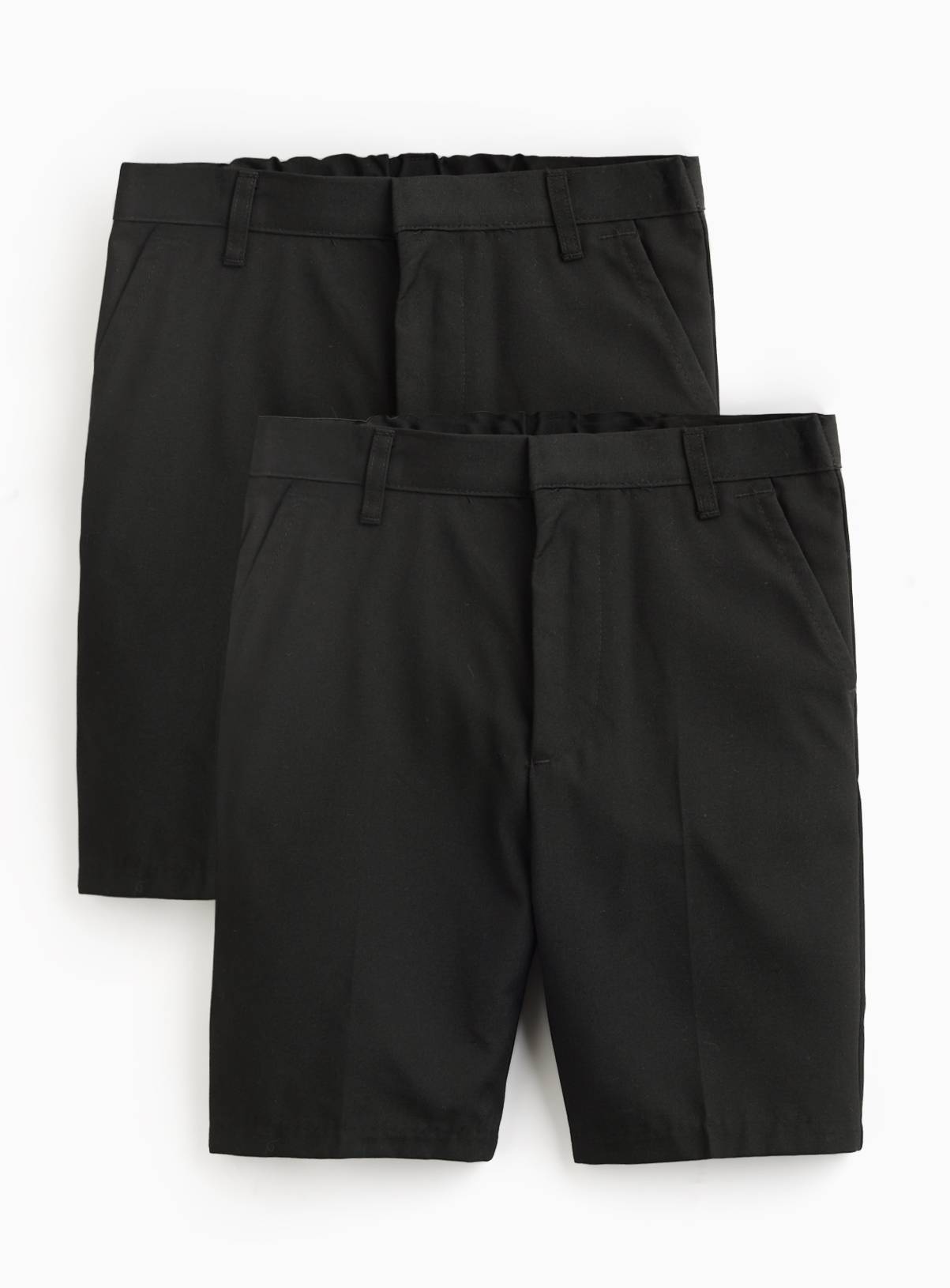 2 Pack Black Slim Fit Classic Shorts 11 years - Image 1