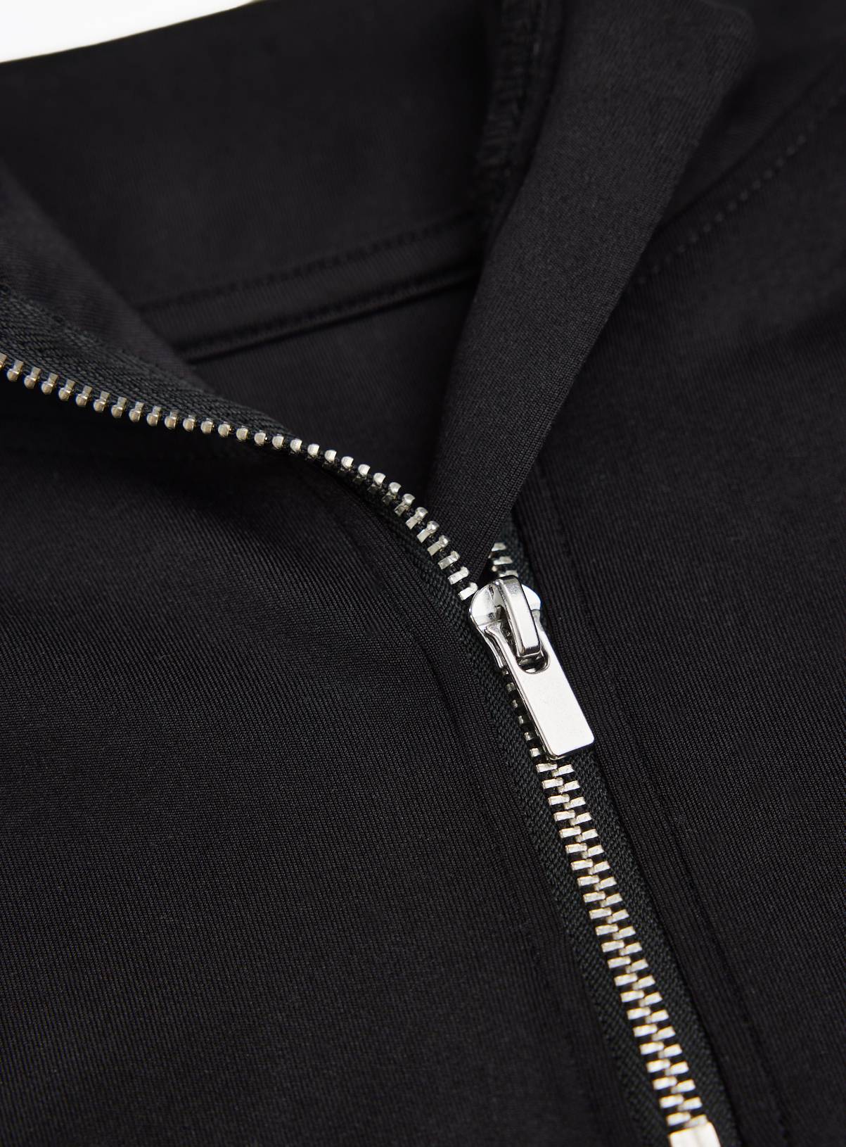Black Polyester Elastane Quarter Zip Funnel Neck Top 8 years - Image 4