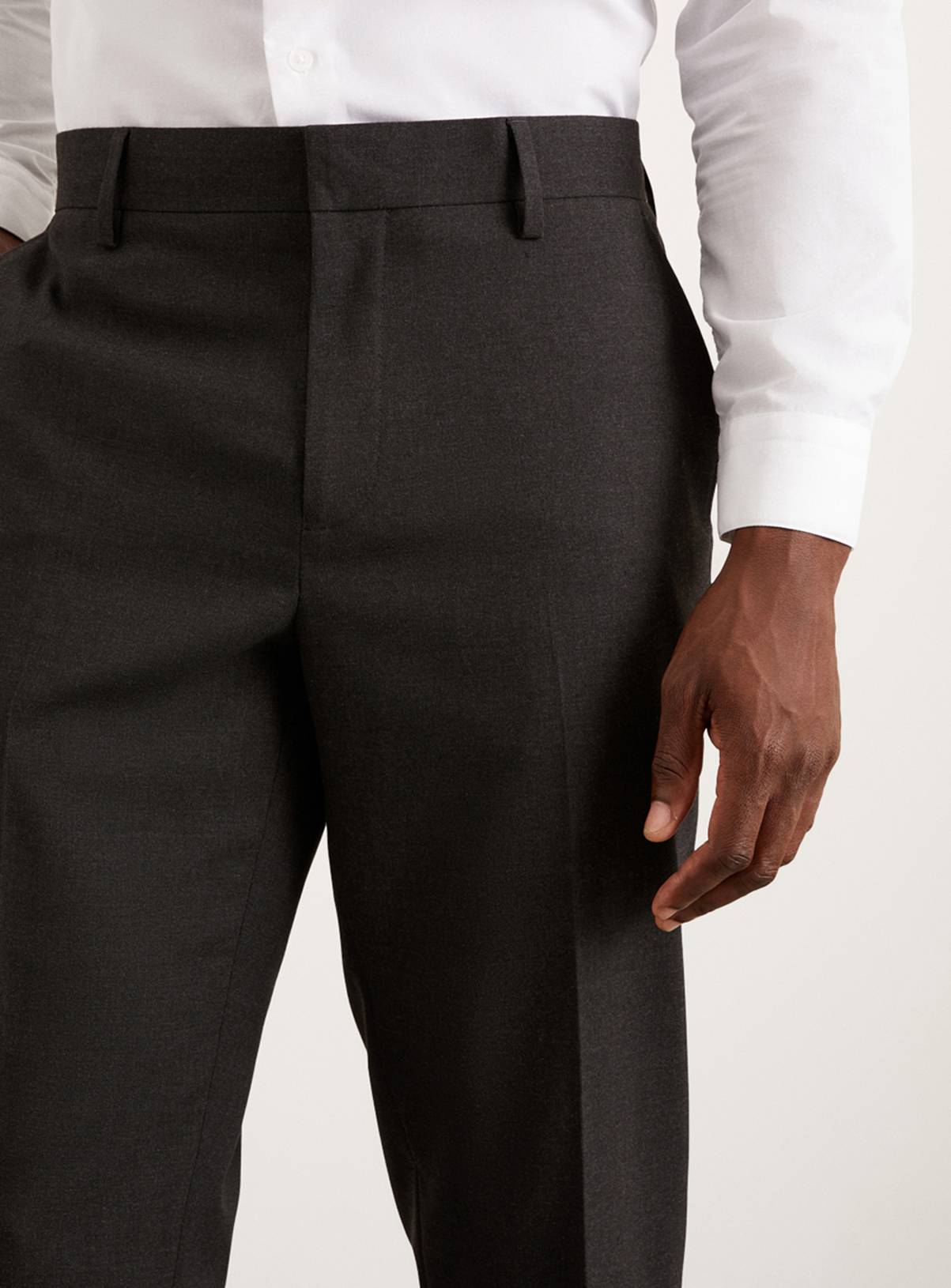 BURTON Charcoal Tailored Fit Essential Suit Trousers 32R - Image 4