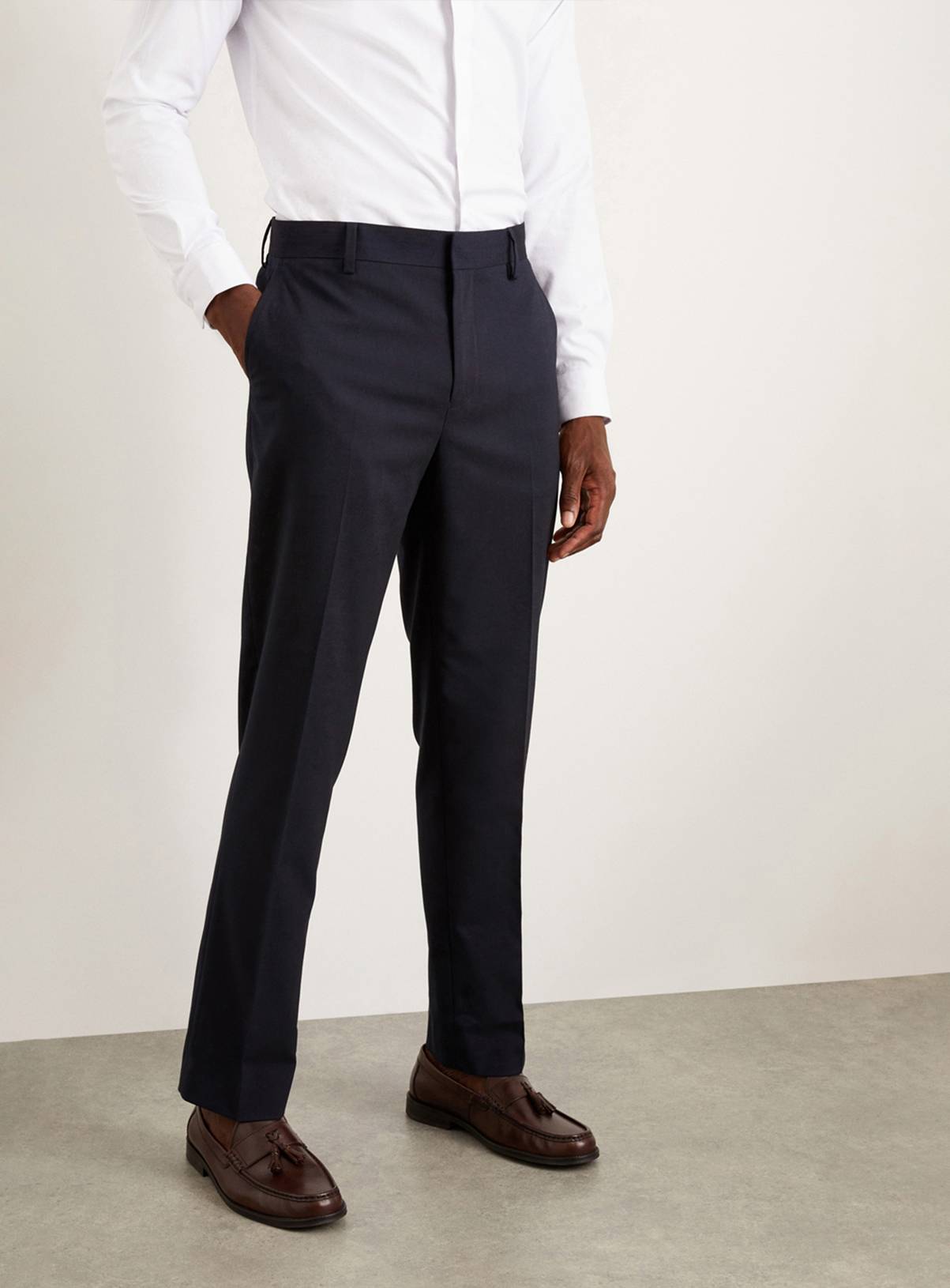 BURTON Navy Tailored Fit Essential Suit Trousers 30S - Image 2