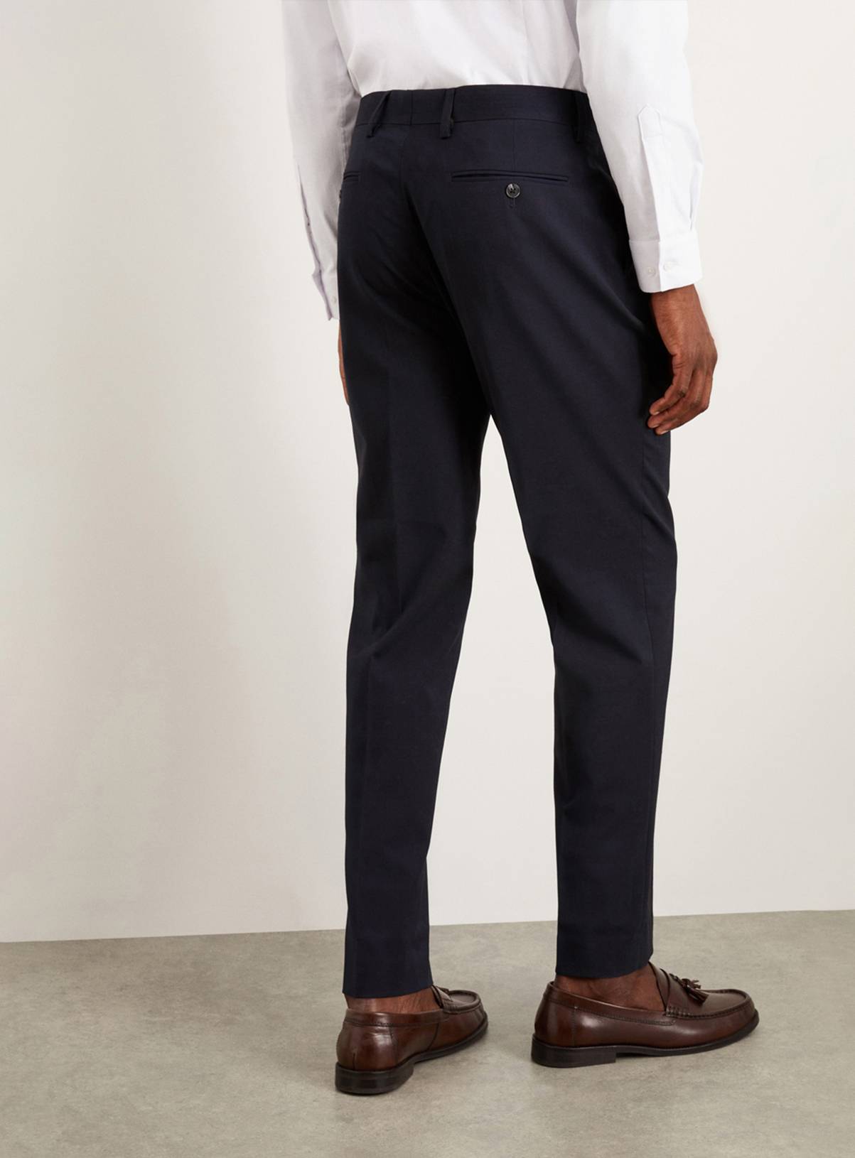 BURTON Navy Tailored Fit Essential Suit Trousers 30S - Image 3