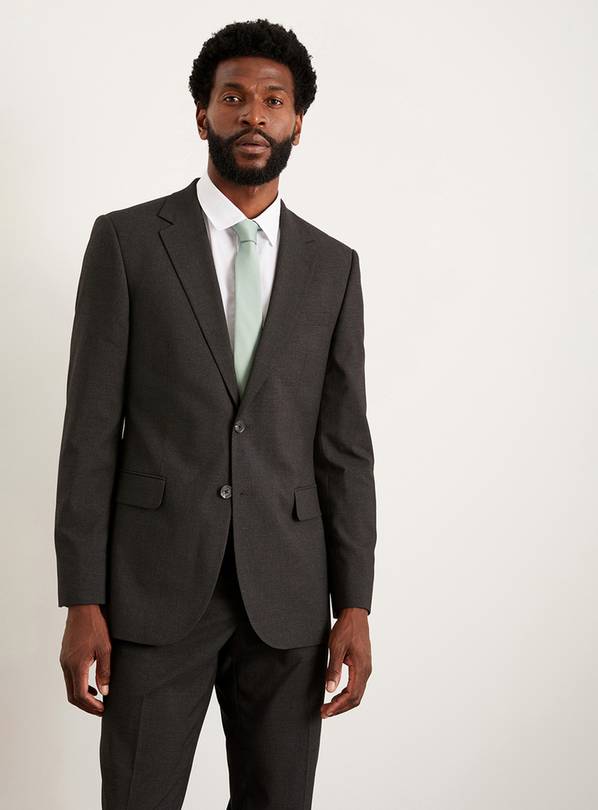 BURTON Charcoal Tailored Fit Essential Suit Jacket 42R