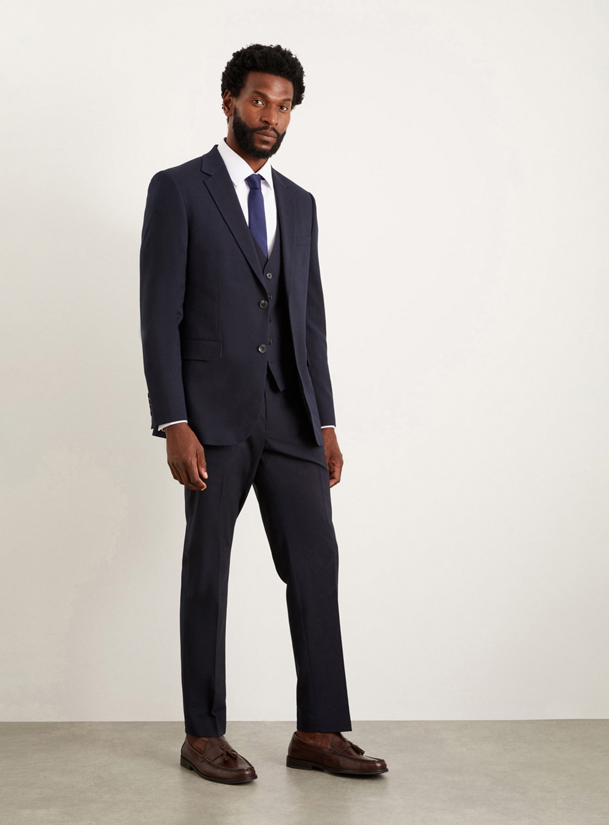 BURTON Navy Tailored Fit Essential Suit Jacket 42R - Image 2 thumbnail