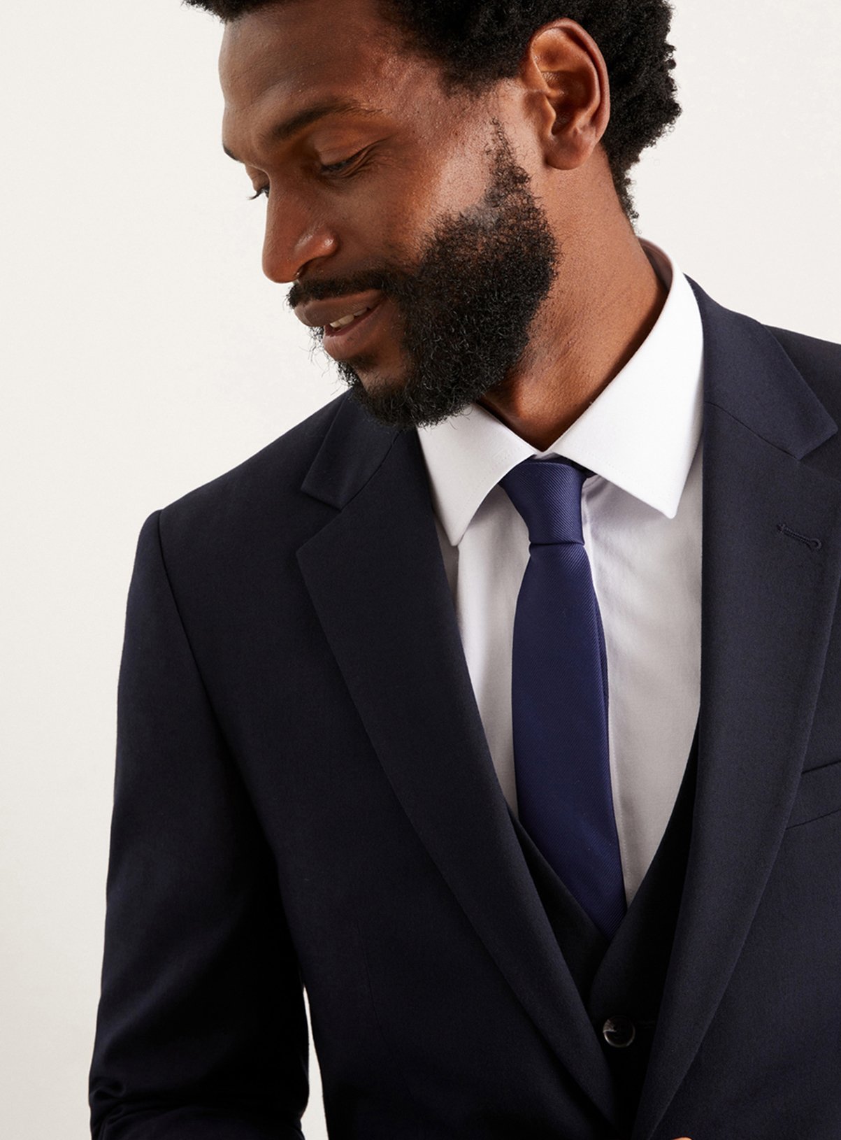 BURTON Navy Tailored Fit Essential Suit Jacket 42R - Image 4 thumbnail