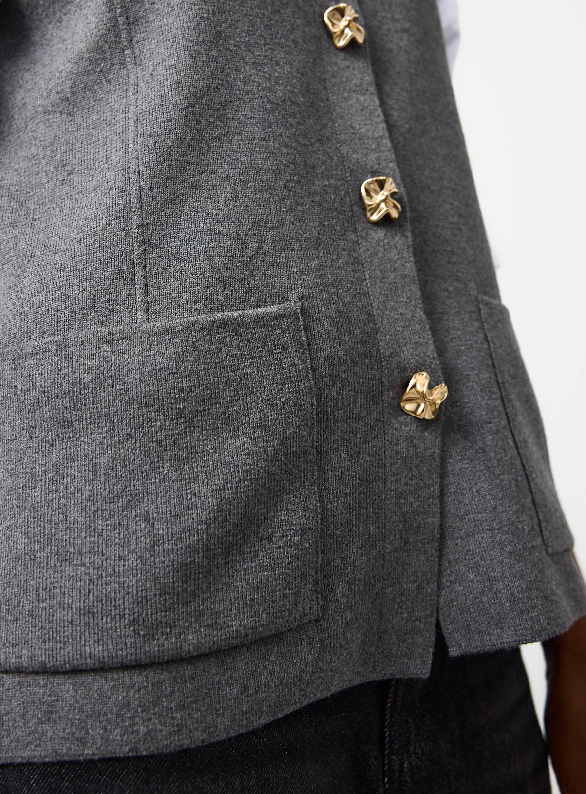 Charcoal Seam Detail Compact waistcoat 18 - Image 3