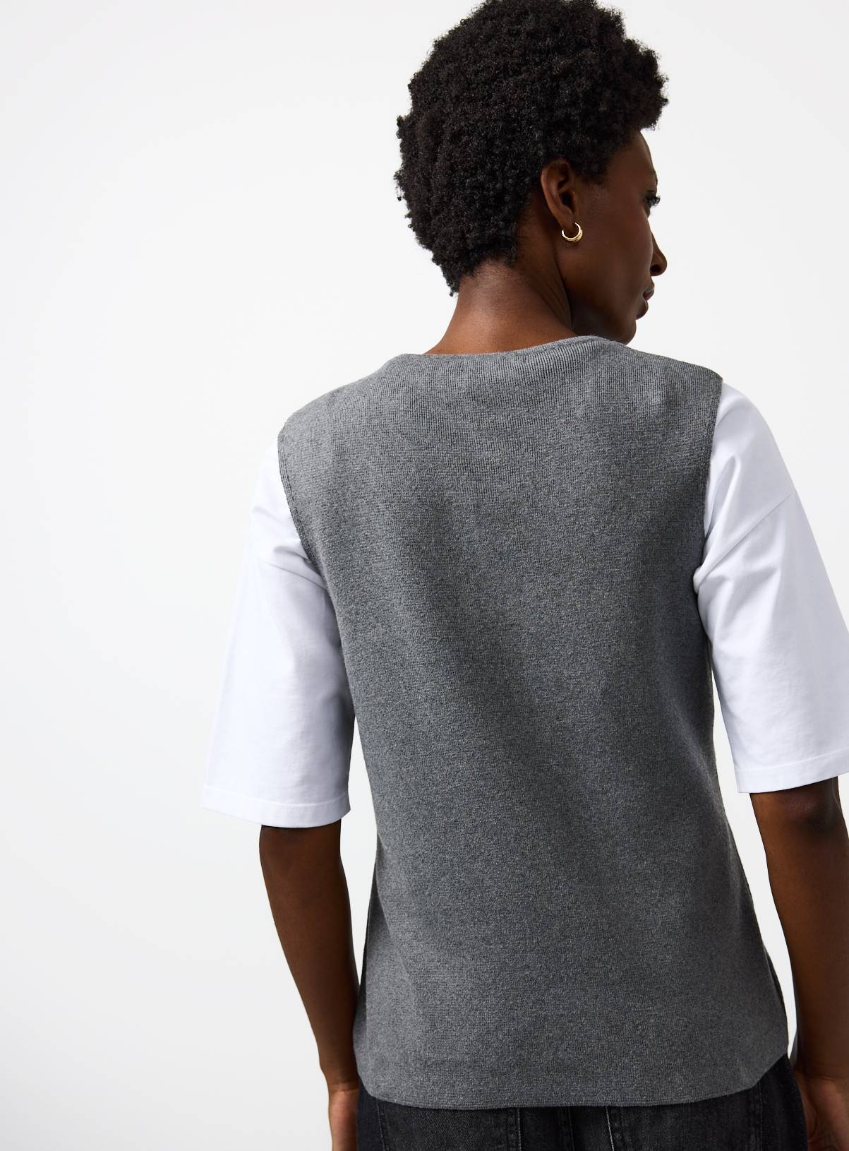Charcoal Seam Detail Compact waistcoat 18 - Image 4