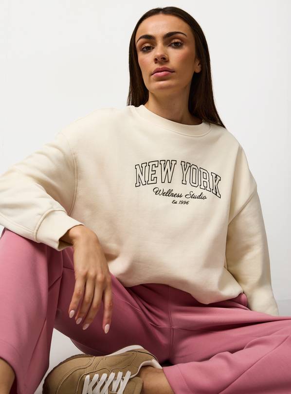 Cream New York Wellness Studio Graphic Sweatshirt XL