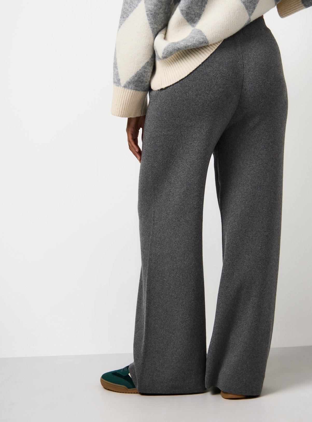 Charcoal Seam Detail Co-ord Wide Leg Trousers  10 - Image 4 thumbnail