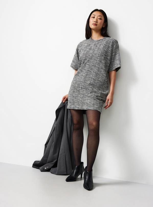 Grey Sartorial Shift Dress 8