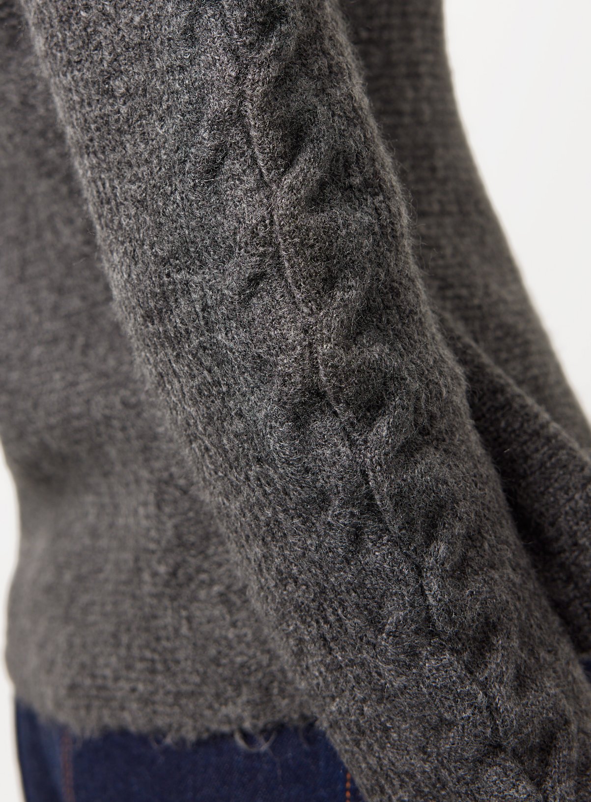 Charcoal High Neck Peplum Hem Jumper XL - Image 3 thumbnail