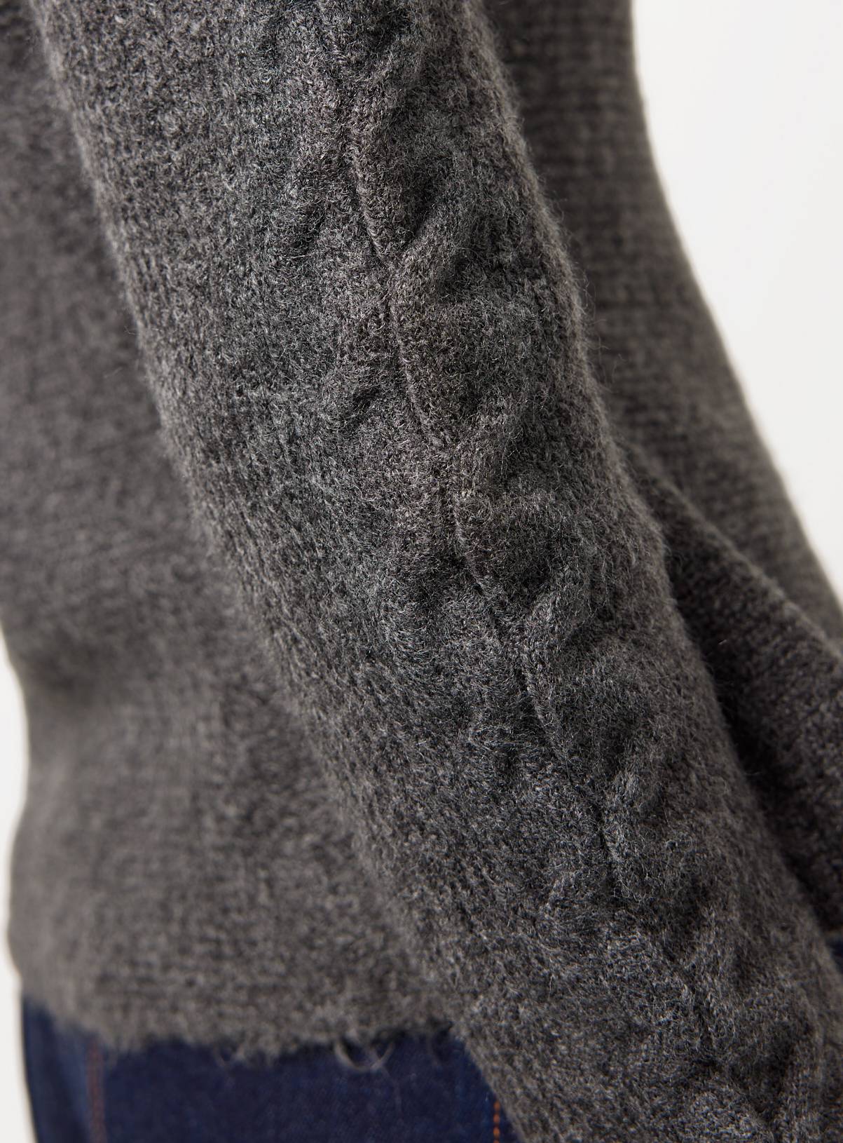 Charcoal High Neck Peplum Hem Jumper XL - Image 3