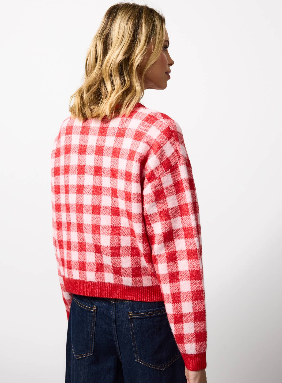 Red Gingham Button Through Cardigan 6 - Image 4