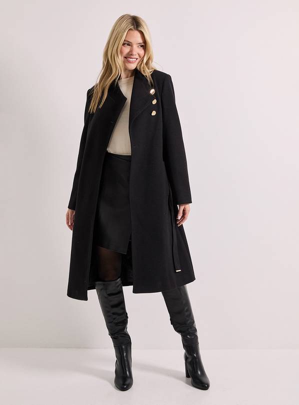 DOROTHY PERKINS Funnel Neck Belted Coat 12