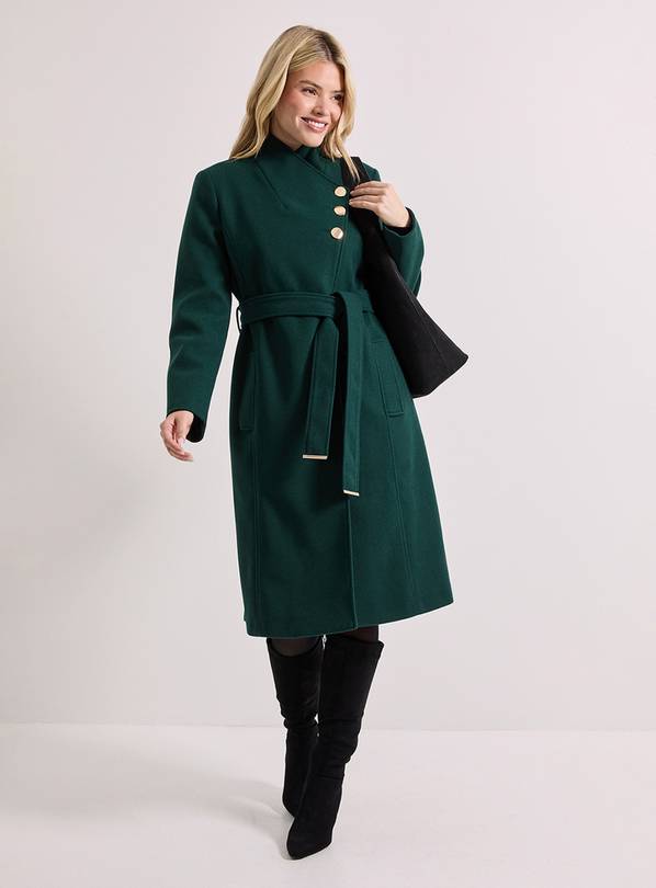DOROTHY PERKINS Funnel Neck Belted Coat 20