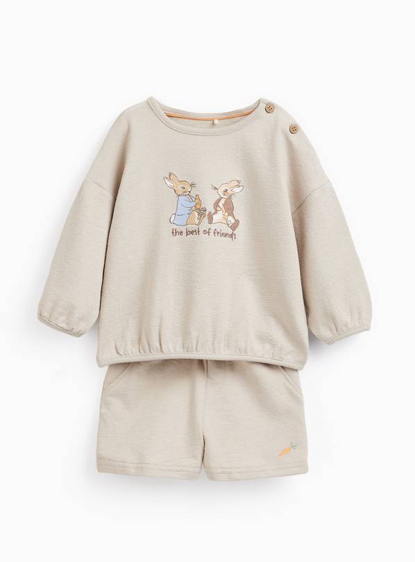 Cream Peter Rabbit Sweat & Shorts Set 6-9 months