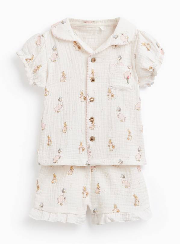 Cream Peter Rabbit Traditional Pyjamas 6-9 months