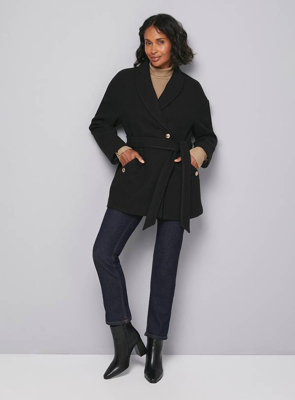 WALLIS Belted Shawl Collar Coat 10