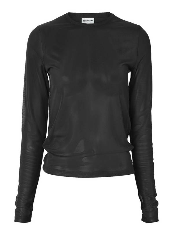 NOISY MAY Black Mesh Top 50/UK22