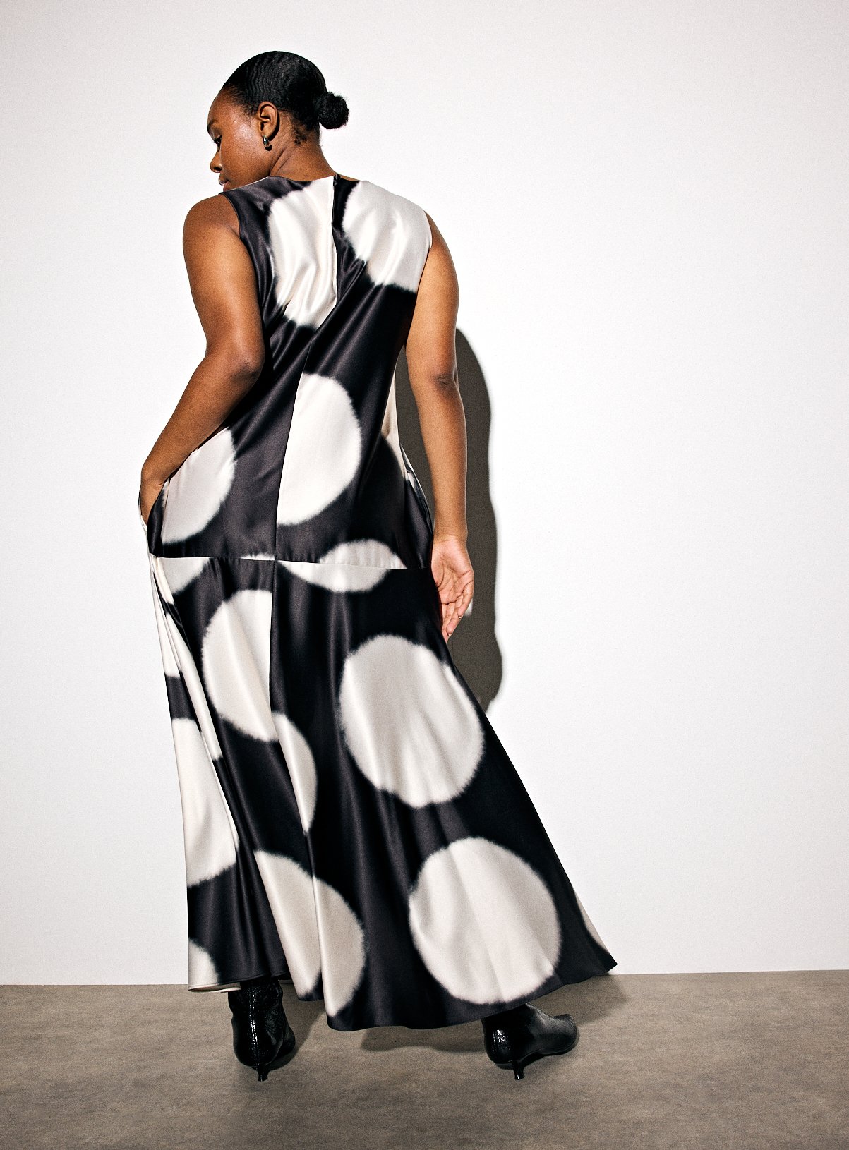 Mono Spot Midaxi Dress 8 - Image 4 thumbnail