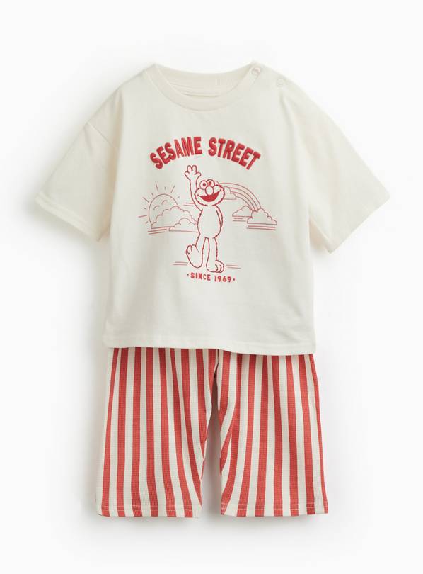 Striped Sesame Street T-Shirt & Trousers Set 3-6 months