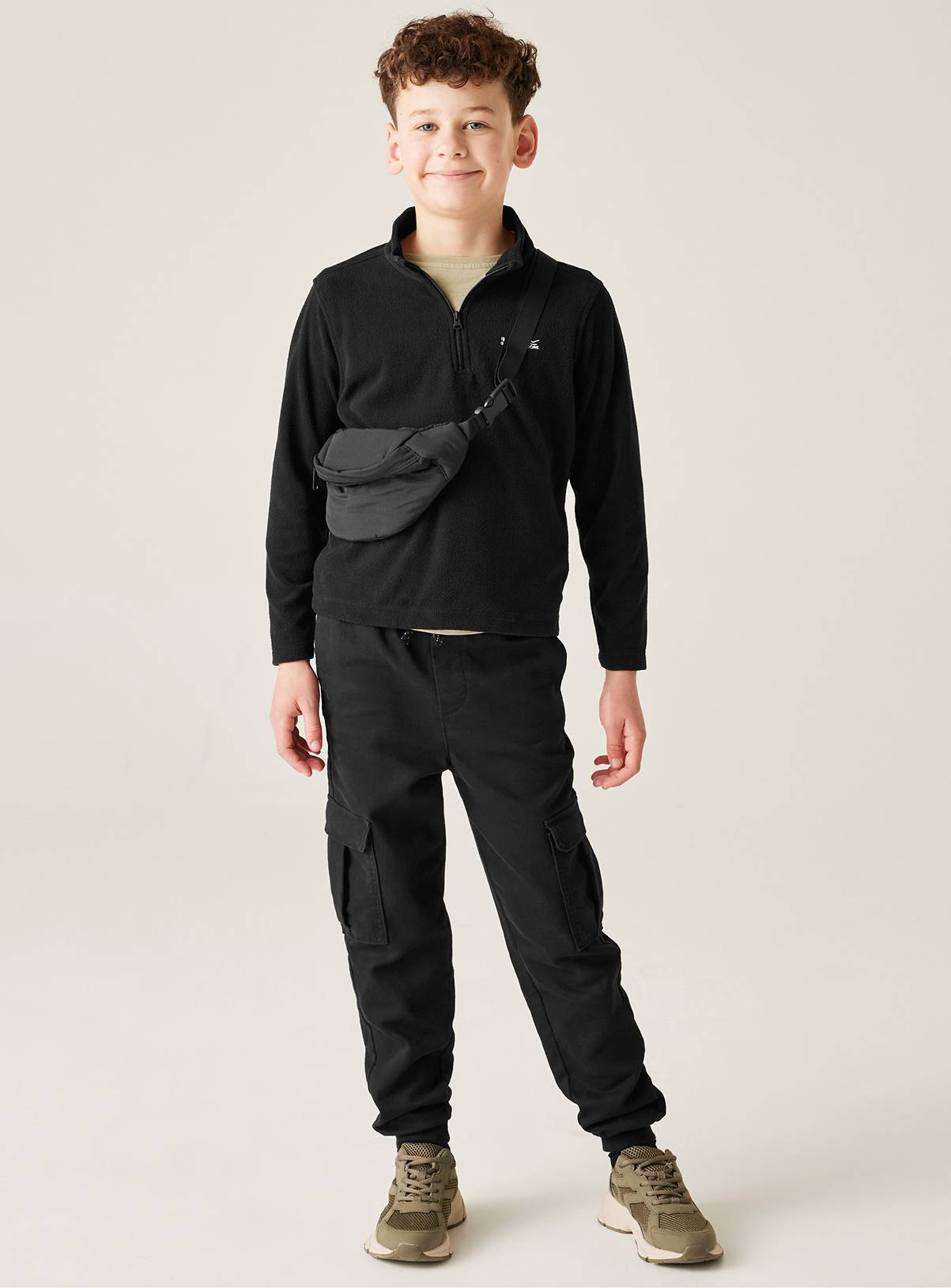 REGATTA Hot Shot II Half Zip Fleece Black 7-8 years - Image 5