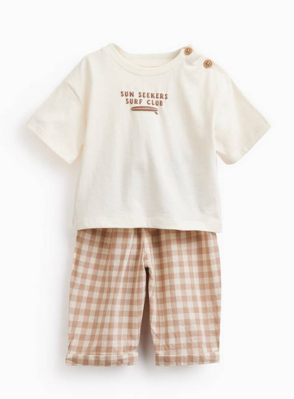Stone Surf Club Graphic Tee & Trousers Set Up to 3 mths