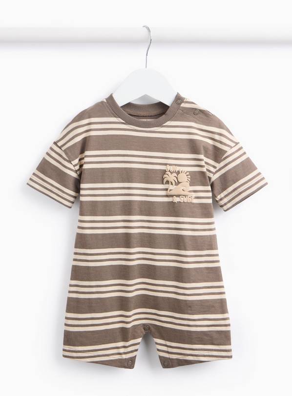 Brown Striped Montego Bay Romper 6-9 months